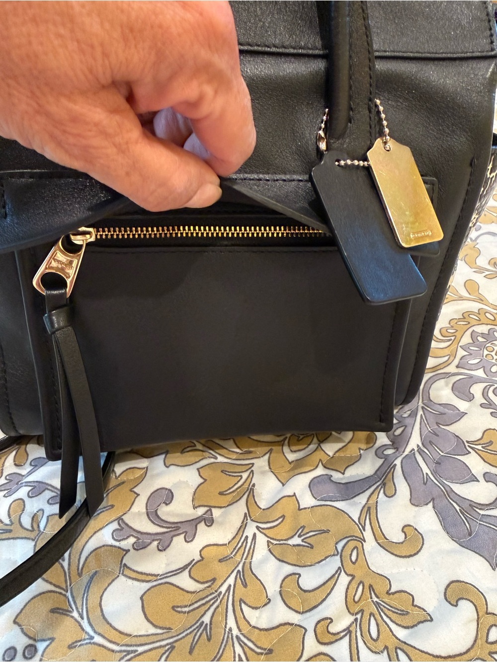 Coach Bleeker mini Riley satchel python embossed sides - Picture 15 of 15